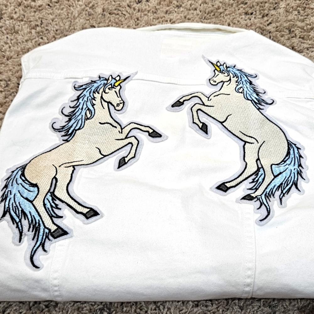 LuLaRoe Harvey white Unicorn Medium